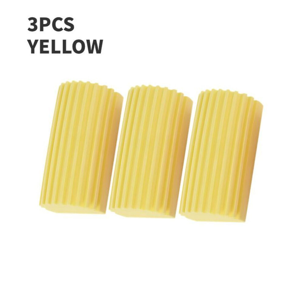 (yellow, 3pcs) Magical Dust Cleaning Sponges Pva Sponge Damp Clean Duster For Cleaning Blinds Glass Baseboards Vents Railings Mirrors Window