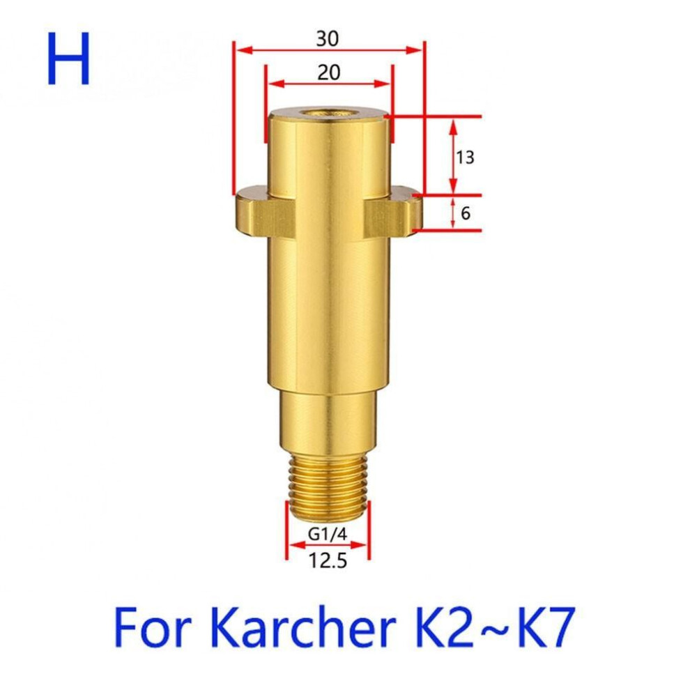 (H) Adapter Adapter Brass+Stainless Steel For Karcher Lance