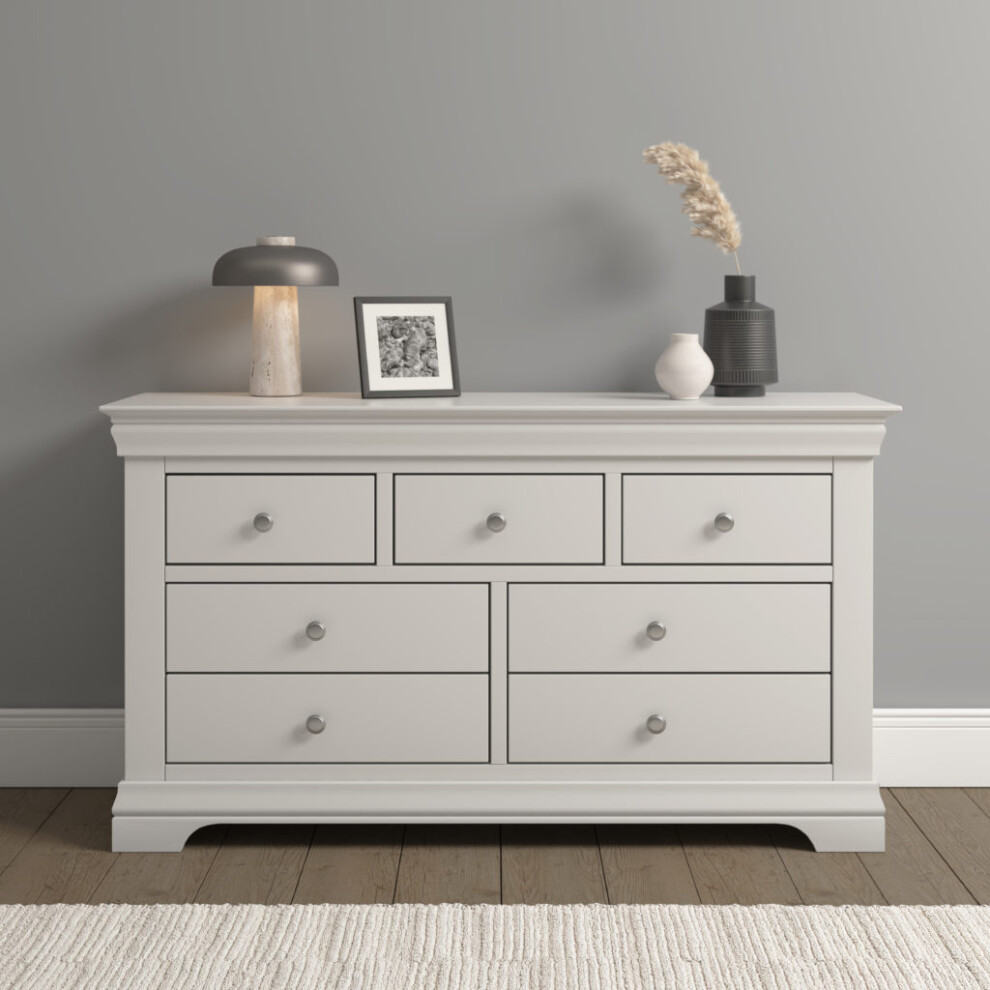 Bordeaux 2 Door 3 Drawer Sideboard Ivory Oak Fully Assembled