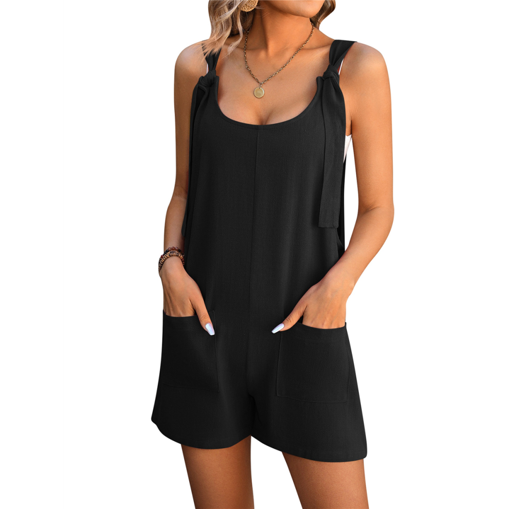 Women'S Summer Sleeveless Overall Adjustable Loose Jumpsuit Beach Romper Travel Vacation Outfits with Pockets-image-OPC-PHD6F2F-NEW