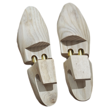 Tenditore per scarpe in legno massello, regolabile, antirughe, con molla, contenitore L, modellatore in pelle