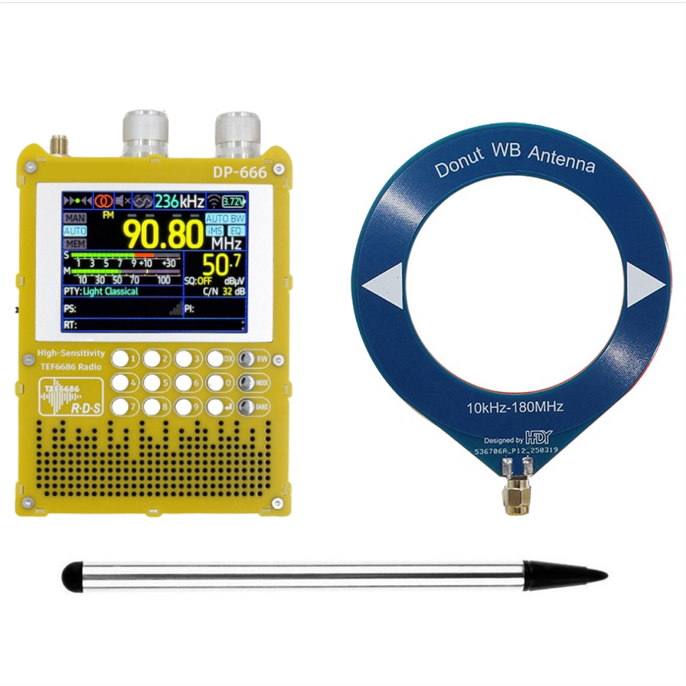 DP-666 TEF6686 Radio Portatile Ad Alta Sensibilità Con Schermo Touch Ips Da 2,8 Pollici, Banda Completa Fm Lw Mw Sw-image