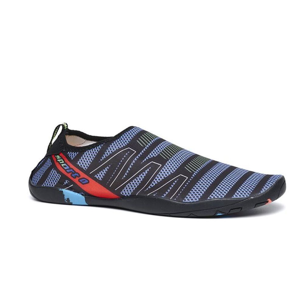 (navy blue, 36) Outdoor Shoes Swim Slipper On Surf Aqua Shoes Skin Sock Striped Shoes Ligh Weight Couples Sea Shoes