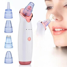 (White, 1 Box) Electric Blackhead Cleaning Machine, 1 Box Rechargeable Facial Pore Cleaner & Accessories, Professional Facial Deep Cleansing Instrument, Pore Suction