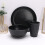 (Black, 18pcs/set for 6 people) Tableware Set, Tableware Set for Kitchen Dining Room, Modern Home Containers, Kitchen Kitchenware Supplies, Dinnerware Sets, Porcelain Dinnerware Set 6
