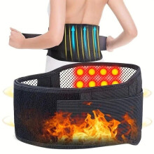 (black, XL) Self Heating Magnetic Therapy Waist Support Belt Back Pain Relief Brace with 20 Magnets for Men Women
