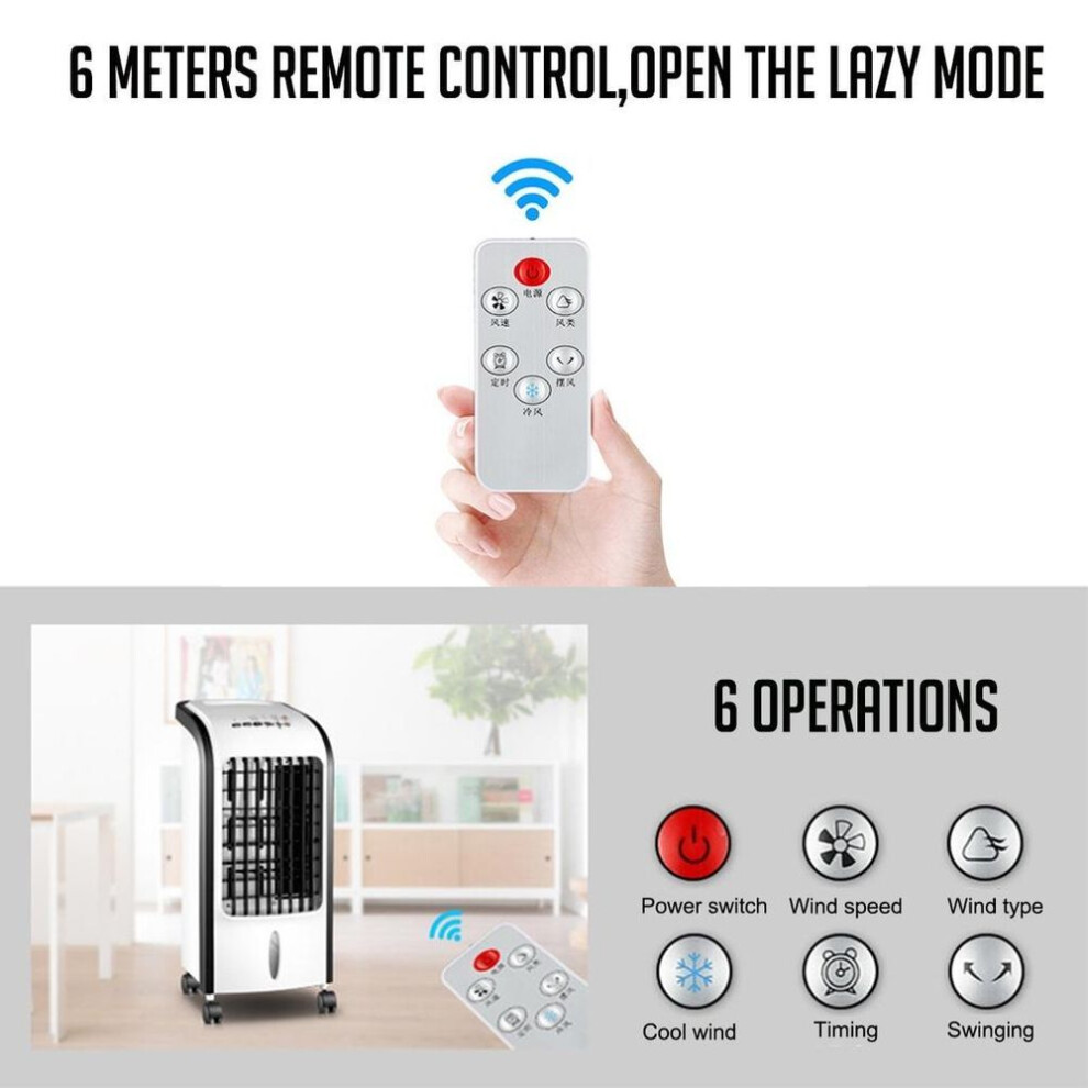 (Remote control) 220V Air Conditioner Timed Cooling Fan Humidifier 75W Portable Air Conditioner Conditioning Fan Humidifier Cooler Cooling