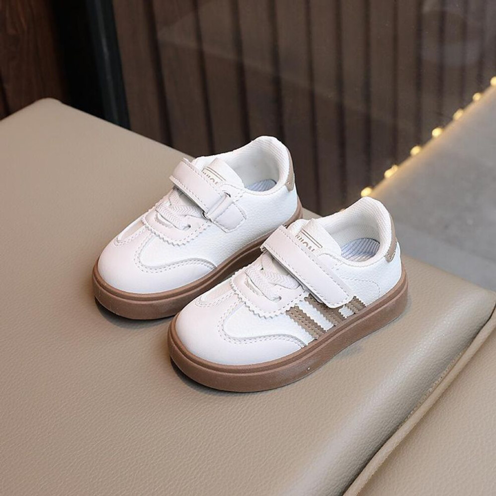 (khaki, Size 26 / 16cm Inner Length) 2024 Spring Kids' German Training Shoes: Boys' Sports & Girls' Casual White Sneakers, Soft Sole Baby Forrest Gump Shoes.