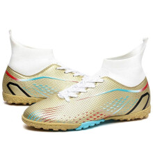 (goud, 38) 33-46 Heren High-top Sock Mouth Voetbalschoenen Tf Broken Nails Jeugd Sportschoenen Voetbal