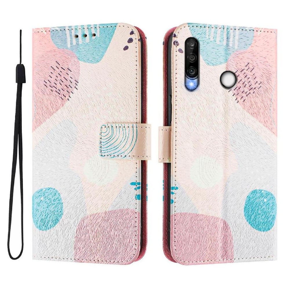 (C5 ) Case For Huawei P30 Lite Flip Pu Leather Wallet Cover Pattern With Credit Slot Card Holder 764563526611