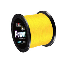 (geel, 300m--0,2mm--20LB) Vislijn 300m 6 kleuren gevlochten vislijnen 4-strengs PE Spinning vismolen