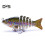 (2) 5 cm/2,5 g Mehrgelenk-Angelköder mit Haken, langsam sinkend, 6-teiliger Swimbait, bionischer Hartköder, 1