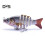 (4) 5 cm/2,5 g Mehrgelenk-Angelköder mit Haken, langsam sinkend, 6-teiliger Swimbait, bionischer Hartköder, 1