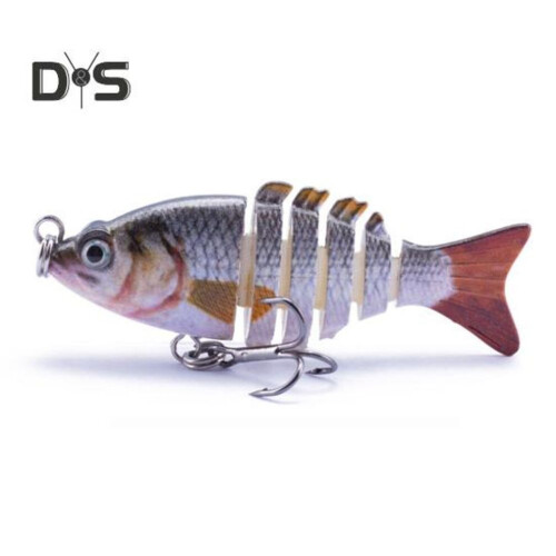(4) 5 cm/2,5 g Mehrgelenk-Angelköder mit Haken, langsam sinkend, 6-teiliger Swimbait, bionischer Hartköder,