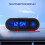 (black) Compact Digital Car Clock - Luminous With Lcd Backlight - Thermometer, Time Display, Car Interior Accessory 2