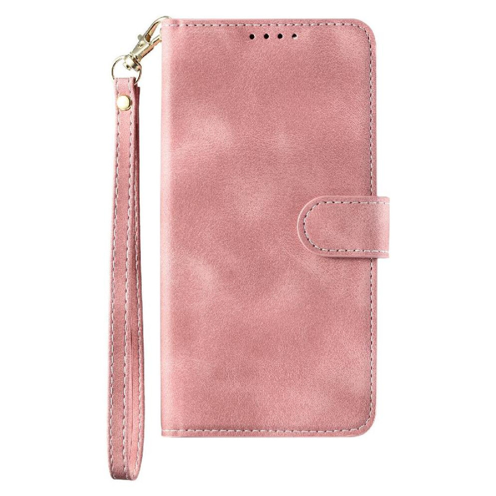 (Pink) Flip Case For Huawei P30 Lite Pu Leather Magnetic Wrist Strap Kickstand Wallet Card Slots Pink 764563526994