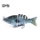 (7) 5 cm/2,5 g Mehrgelenk-Angelköder mit Haken, langsam sinkend, 6-teiliger Swimbait, bionischer Hartköder, 1
