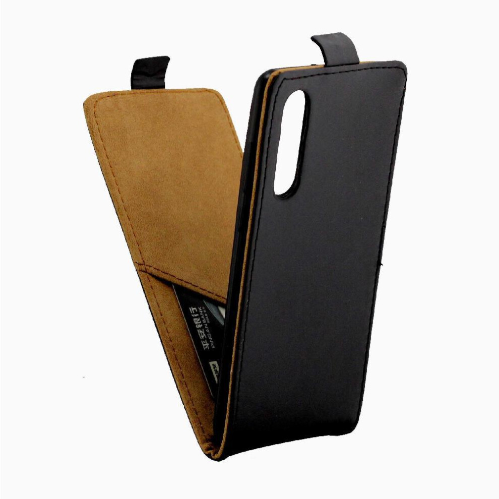 (Black) Vertical Flip Case For Huawei P30 Business Style Tpu Leather Protective Cover Card Slot Black 764563527977