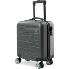 (Grey) Tanness Cabin Suitcase, Easy Jet 45x36x20 Cabin Bag | Lightweight, Telescopic Handle, Hard Shell Small Carry on Suitcase with Wheels | Travel Luggage