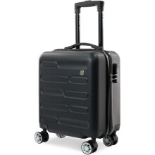 (Black) Tanness Cabin Suitcase, Easy Jet 45x36x20 Cabin Bag | Lightweight, Telescopic Handle, Hard Shell Small Carry on Suitcase with Wheels | Travel Luggage
