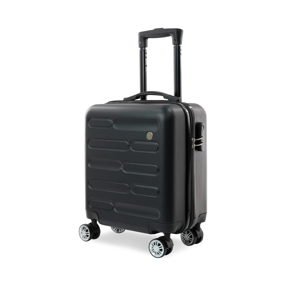 (Black) Tanness Cabin Suitcase, Easy Jet 45x36x20 Cabin Bag | Lightweight, Telescopic Handle, Hard Shell Small Carry on Suitcase with Wheels | Travel-image-OPC-PHD72SN-NEW