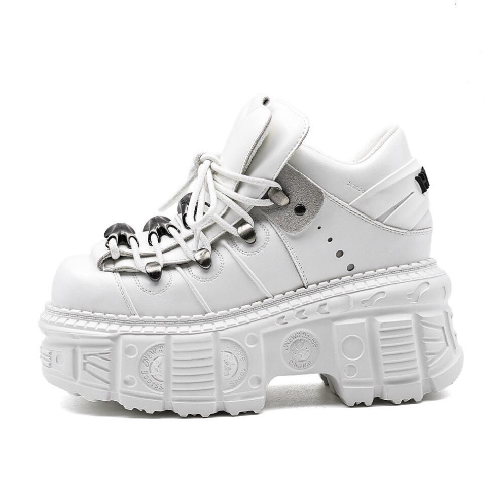 (white, 39) 2024 Autumn Retro High-Top Platform Dad Shoes for Men and Women