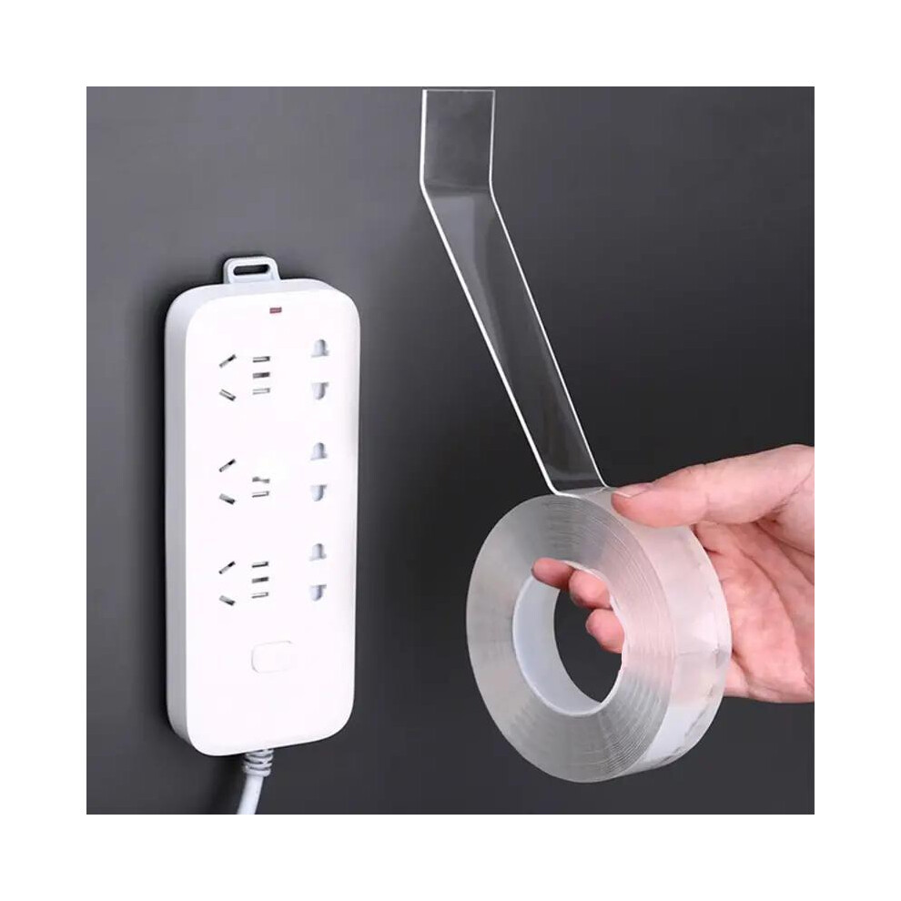 (Clear, 300Cm/118In) Clear Double Sided Nano Tape, 1 Roll Multifunctional Self Adhesive Seal Tape, Transparent Waterproof High Viscosity Tape For Home 3233594864438