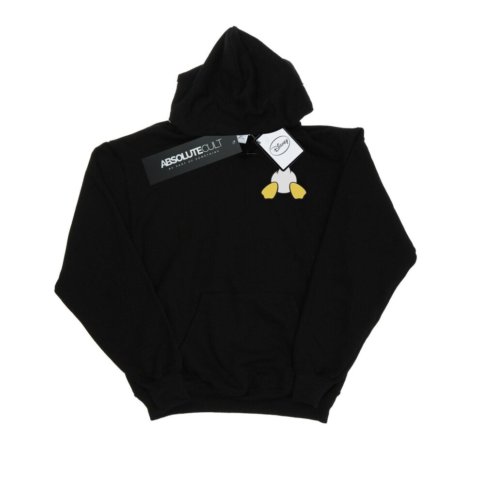 (3XL, Black) Disney Mens Donald Duck Backside Breast Print Hoodie