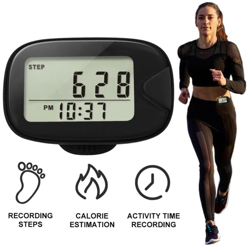 Walking Pedometer Clip on Step Counter LCD Display Accurate Tracker Electronic for Running Sports 2