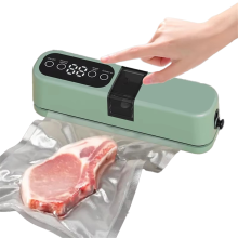 Mini draadloze automatische vacuümsealer, draagbaar voor thuisgebruik, kleine voedselverpakkingsmachine, plastic, groen