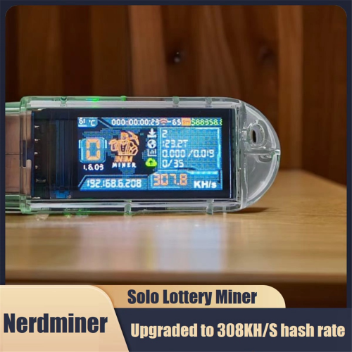 NMminer USB Nerdminer 308KH/S Solo Lottery Miner BTC Έγχρωμη οθόνη Bitcoin Mini Asic Mining για οικιακό γραφείο 2