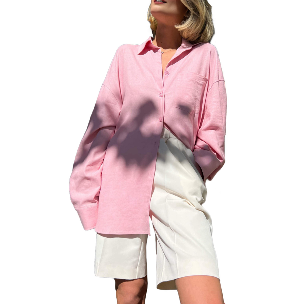 Short décontracté à taille élastique et jambes larges pour femme, tailleur, tailleur, avec poches, blanc, taille L