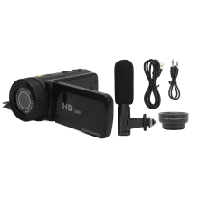 Neuer Videokamera-Camcorder mit Unterstützung für Stereoaufnahmen, 2,4-Zoll-IPS-USB-Schnittstelle, digitaler Recorder für unterwegs