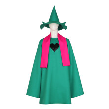 (1 set, M) Deltarune Cosplay Costume Ralsei Anime Cosplay Outfit Halloween Role Play Unisex Polyester Blend