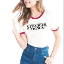 Mujer Camiseta Manga Corta Blusa Entallado Serie Televisión Stranger Things