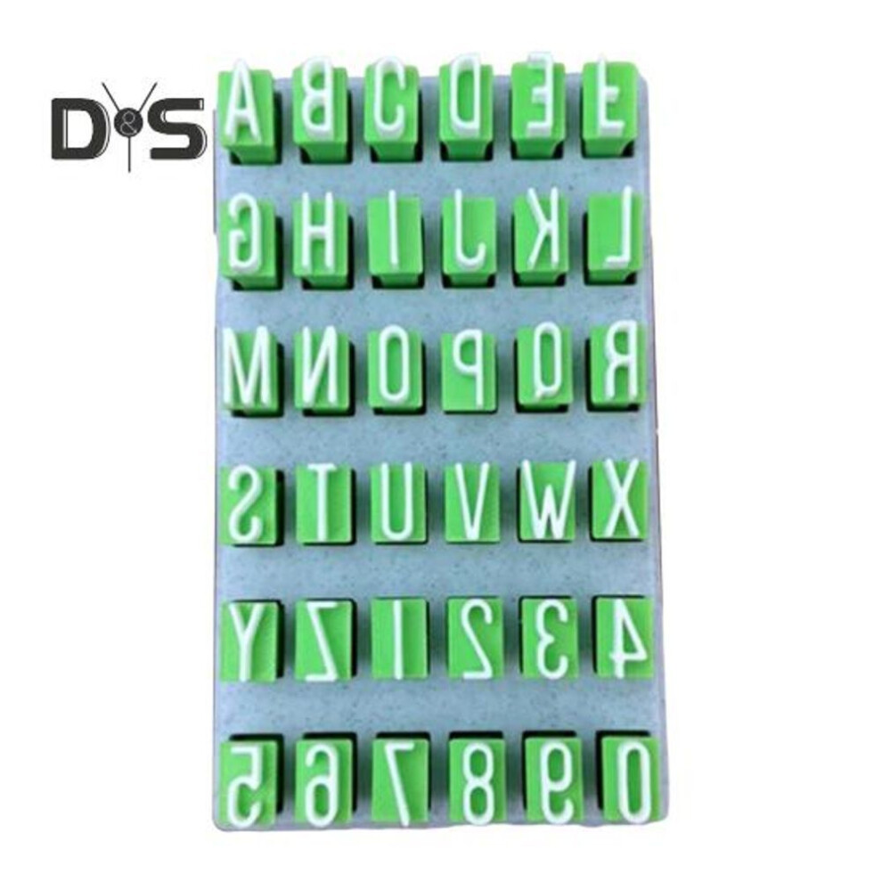 (as the picture, Capitalized) Alphabet Clay Stamp Set Eco-friendly No Odor Multipurpose DIY Handmade Alphabet Numbers Molds Scrapbooking Tools