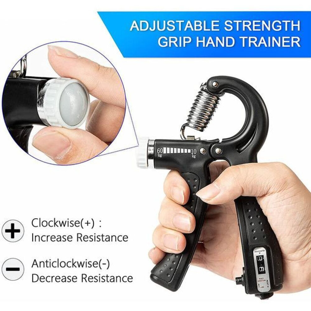 (gray) Hand Grips Strengthener Men and Women Arm Spring Finger Massager Expander Hand Exercise Gym Fitness Training Wrist Gripper