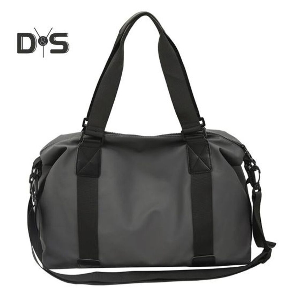 (grey) Portable Travel Bag Large Capacity Multiple Compartments Zipper Closure Waterproof Travel Duffle Bag Gym Bag