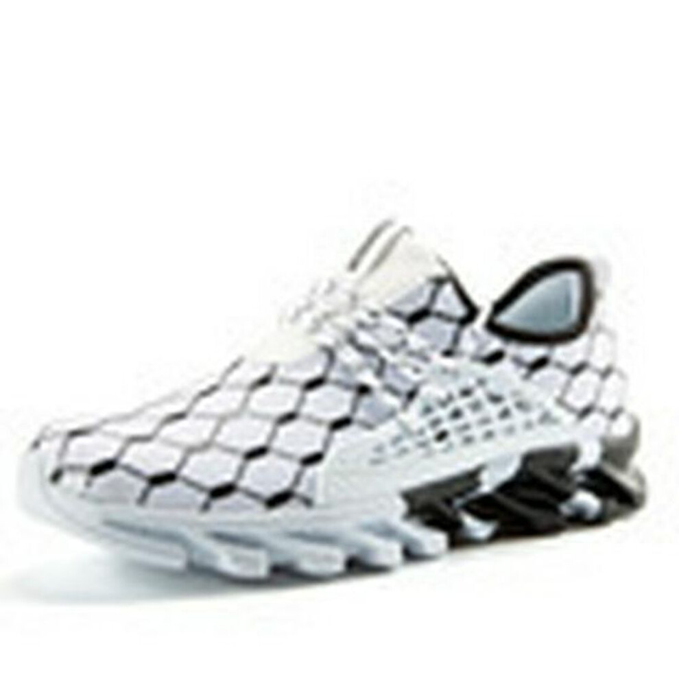 (black,white, Size 40) Men's Fashionable Casual Mesh Sneakers for Outdoor Travel and Sports