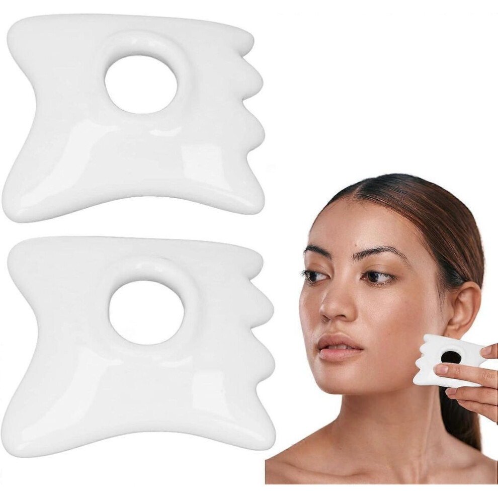 2pcs Facial Gua Sha Board, Resin Full Body Scraping Board Scraper, Face Trigger