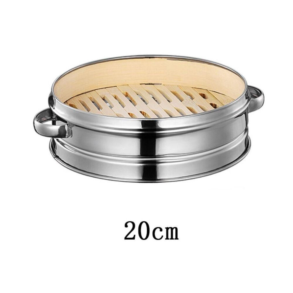 (20cm-Steamer) Kitchen Stainless Steel Dumpling Steaming Rack Steaming Grid Food Steamers Cage Steamer Cage Kit
