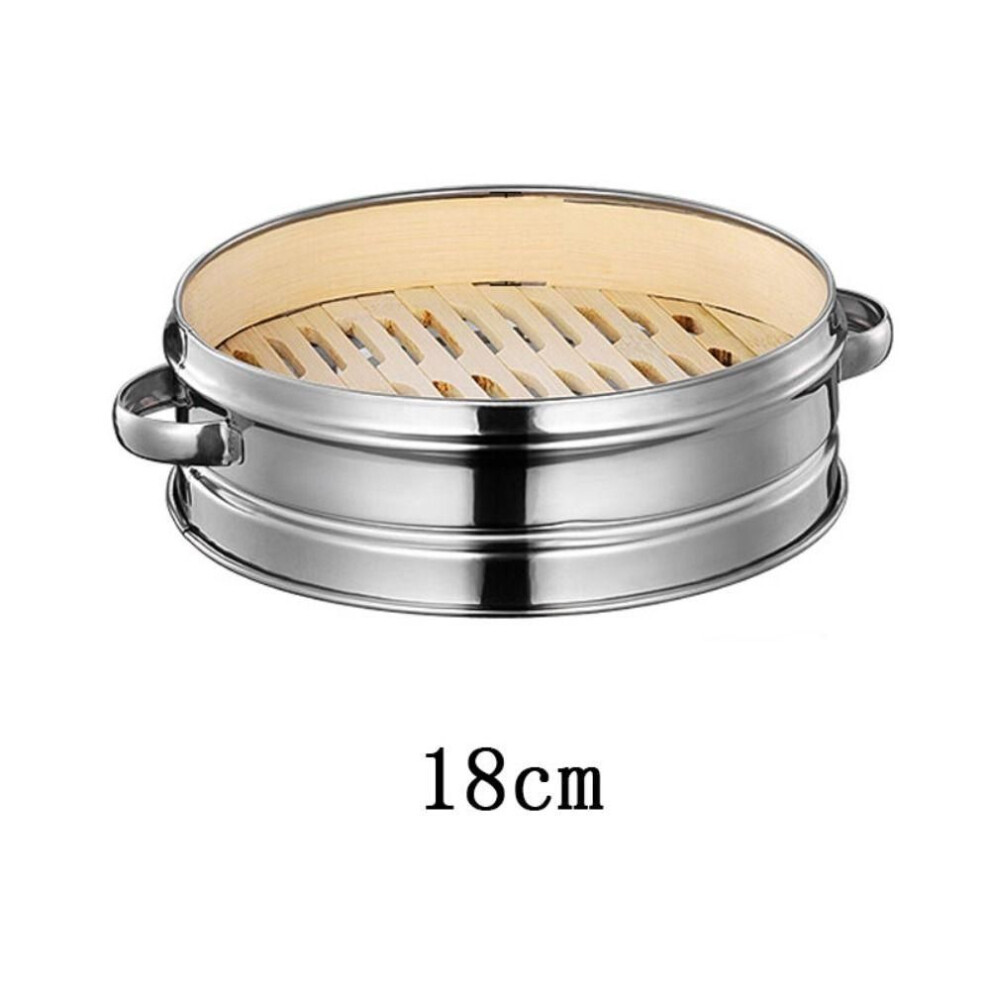 (18cm-Steamer) Kitchen Stainless Steel Dumpling Steaming Rack Steaming Grid Food Steamers Cage Steamer Cage Kit