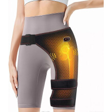 2025 Cordless Heated Hip Support Brace with 3-Mode Heating & Vibration - Wireless Hip Heating Pad for Hip Pain Relief with Overheat Protection