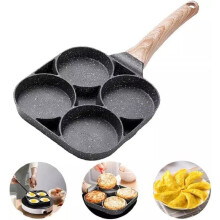 (Default) AMD Nexus 4 Egg Mini Pancake Frying Pan-Non Stick Induction Gas Compatible-Bakelite Handle-Perfect for Cooking Healthy Fried Eggs Burger Omelette