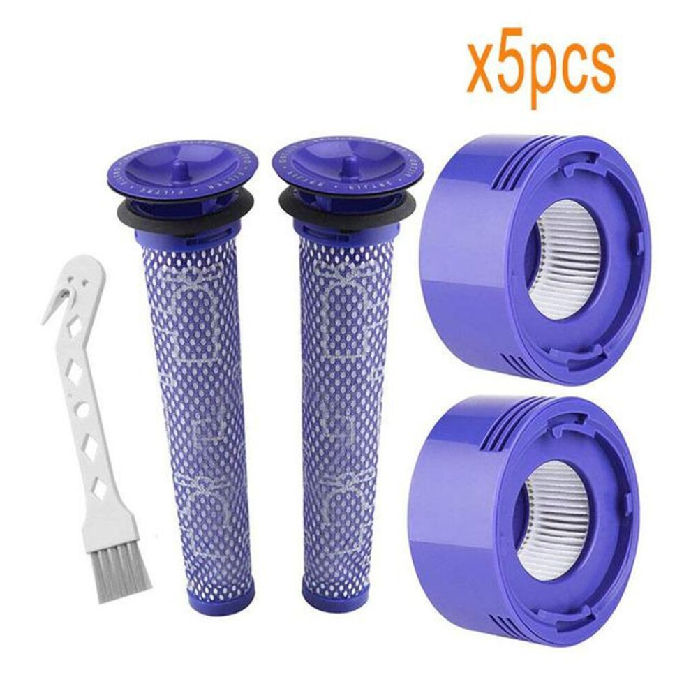 2 Pack Pre-Filters and 2 Pack HEPA Post-Filters Replacements Compatible For Dyson V8 V7 Cordless Vacuum Cleaners