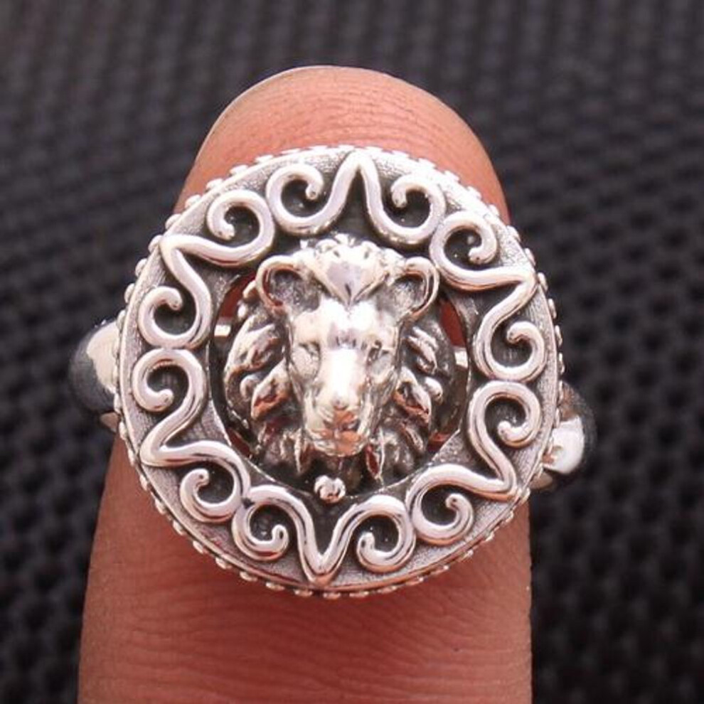 (silver, 4.5) Tiger Ring,  Animal Jewelry, Statement Jewelry, Handmade Ring, Gifts For Her