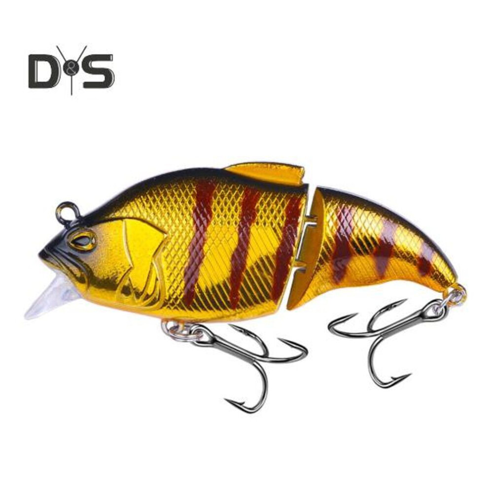 (as the picture, G) 7.5CM/12G Multi-Jointed VIB Fishing Lure with Hooks Realistic 2-Section Swimbait Hard Artificial Bait Freshwater Saltwater Fishing Accessories