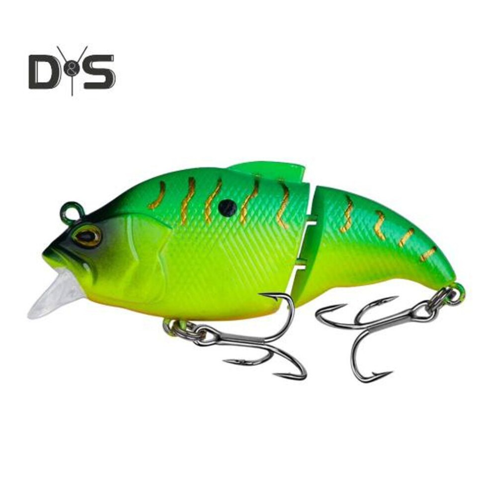 (as the picture, D) 7.5CM/12G Multi-Jointed VIB Fishing Lure with Hooks Realistic 2-Section Swimbait Hard Artificial Bait Freshwater Saltwater Fishing Accessories
