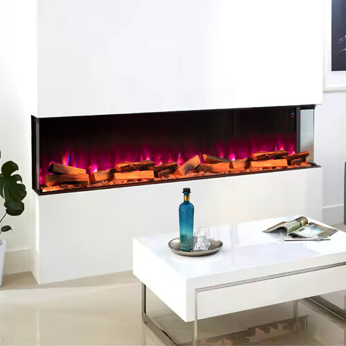 Living And Home 70Inch 3-Sided Smart Electric Fireplace with Remote Control 1