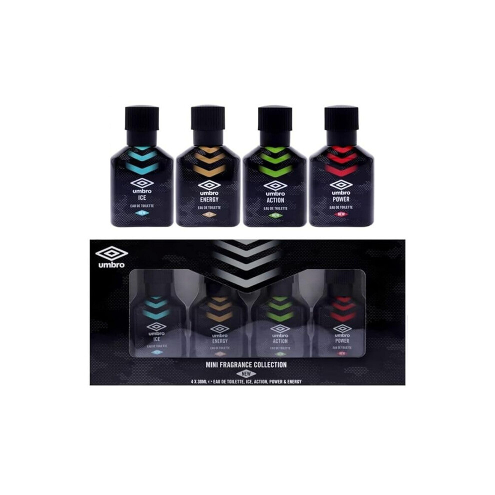 Umbro for Men Fragrance Collection Set- EDT Spray 30ml Ice, Energy, Power and Action